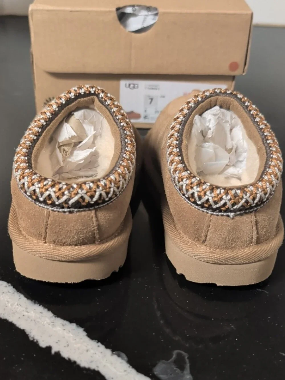 UGG Tasman II Toddler Suede Slip-On Cozy Mules Size 7 Like New/Box
